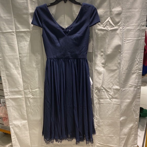 dress the population blue dress Elle Dress  Dress the Population